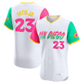 Blackjersey S.Diego Padres #23 Fernando Tatis Jr Player White City Connect Home Limited Elite Stitched Jerseys
