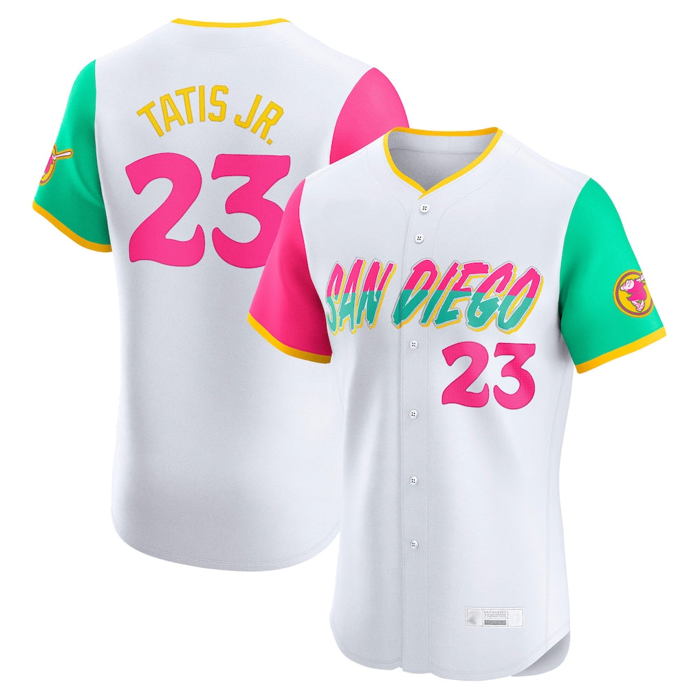 Blackjersey S.Diego Padres #23 Fernando Tatis Jr Player White City Connect Home Limited Elite Stitched Jerseys