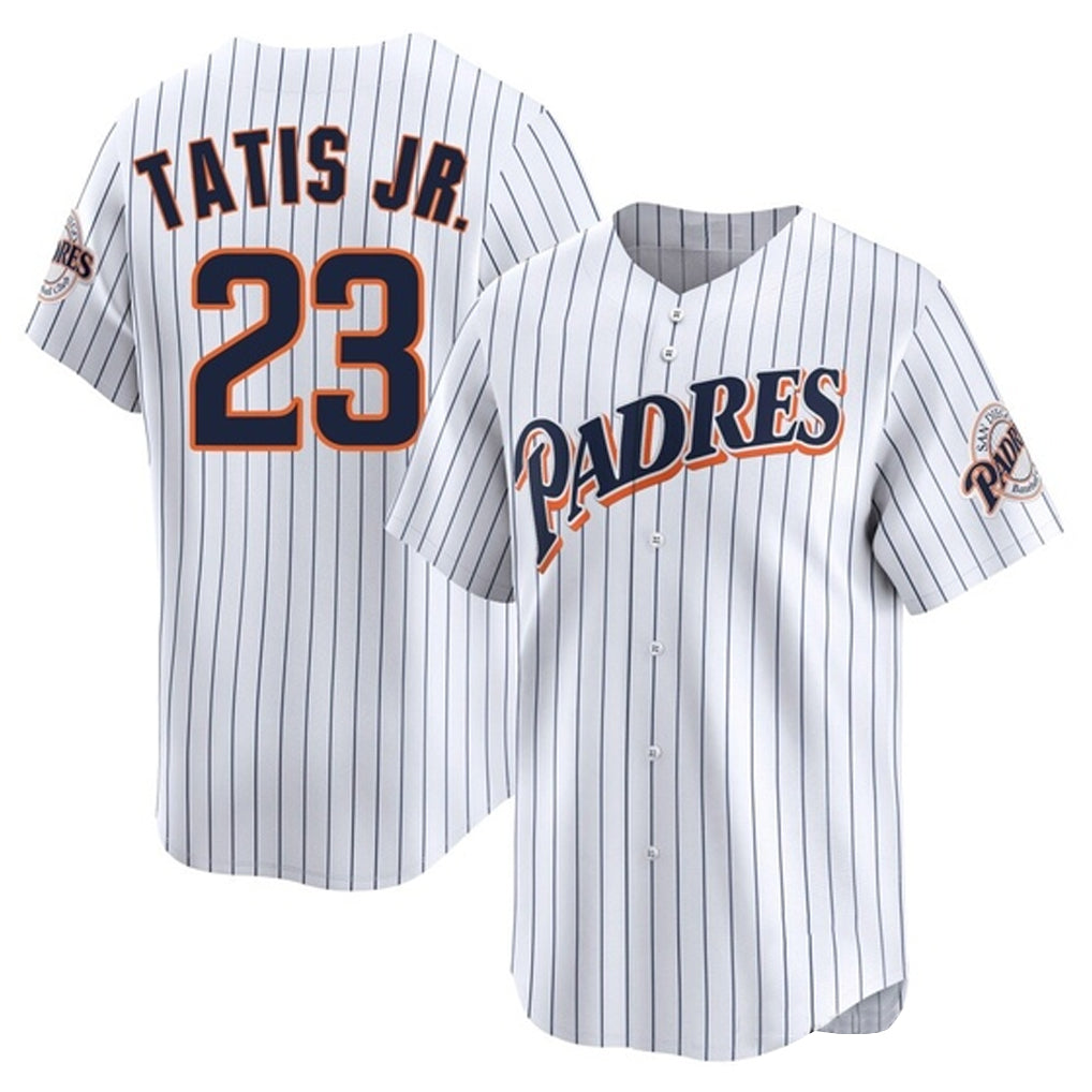 Blackjersey S.Diego Padres #23 Fernando Tatis Jr Player White Cooperstown Collection Limited Home Stitched Jerseys