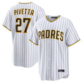 Blackjersey S.Diego Padres #27 Nick Pivetta Player White Home Limited Stitched Jerseys
