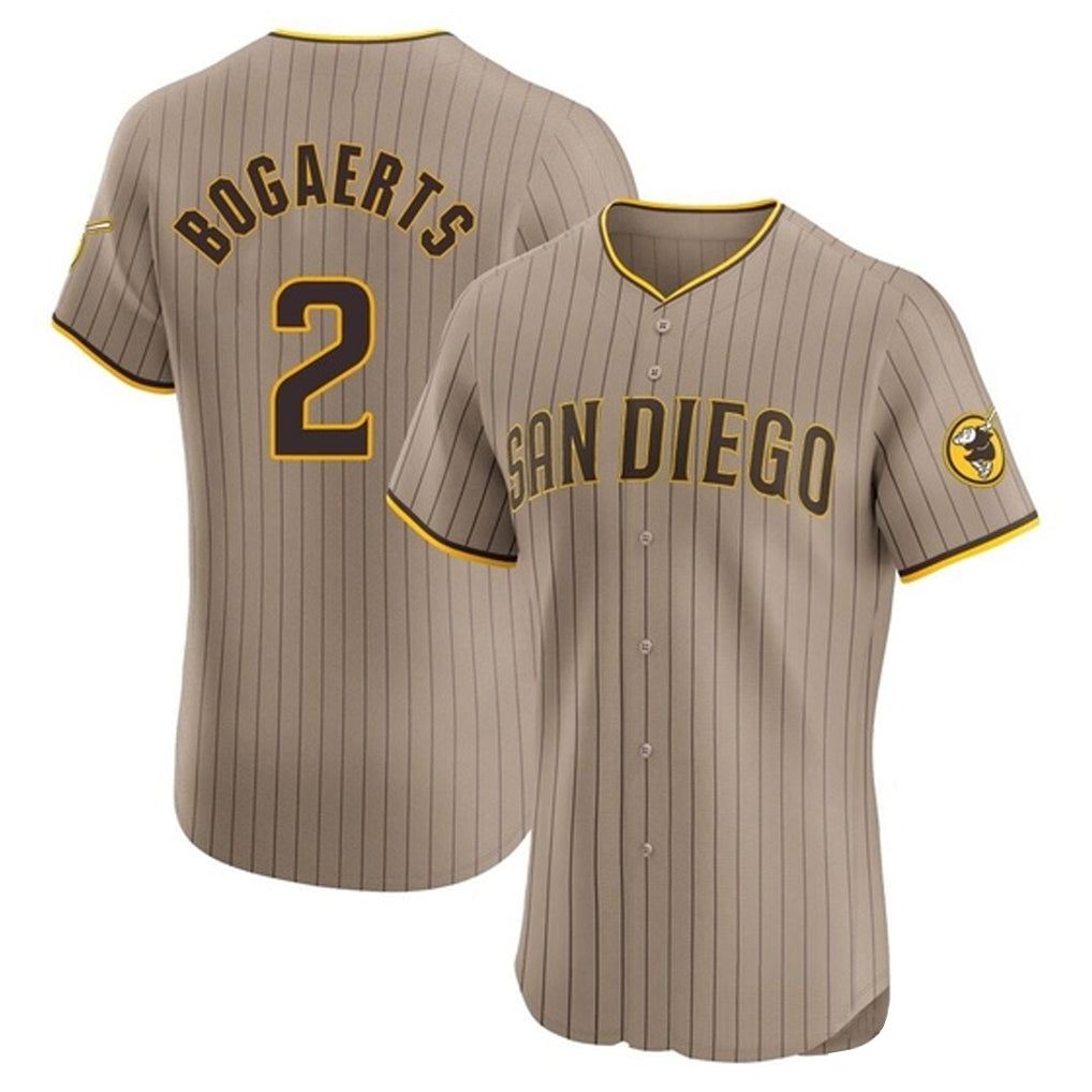 Blackjersey S.Diego Padres #2 Xander Bogaerts Player Khaki Home Limited Elite Stitched Jerseys