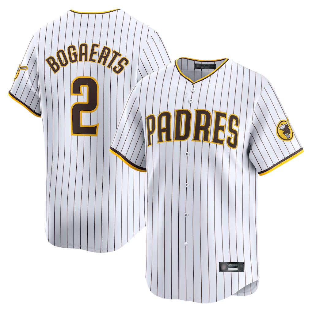 Blackjersey S.Diego Padres #2 Xander Bogaerts Player White Home Limited Stitched Jerseys