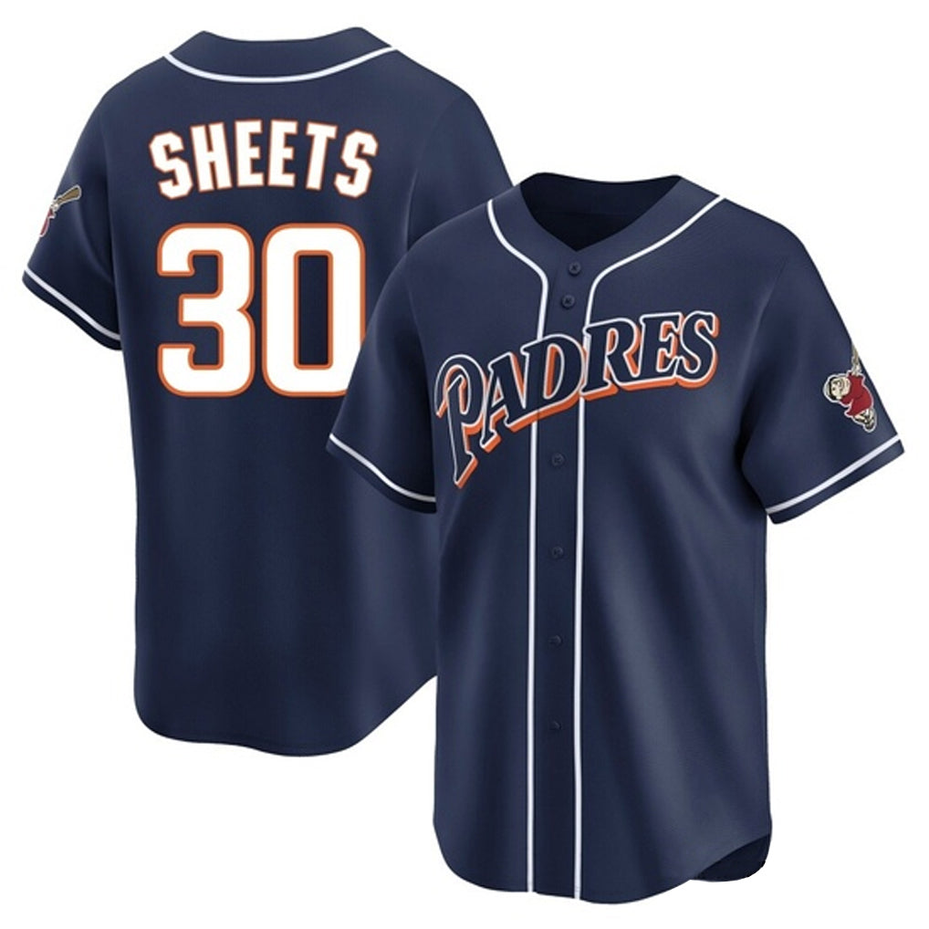Blackjersey S.Diego Padres #30 Gavin Sheets Player Navy Cooperstown Collection Limited Home Stitched Jerseys