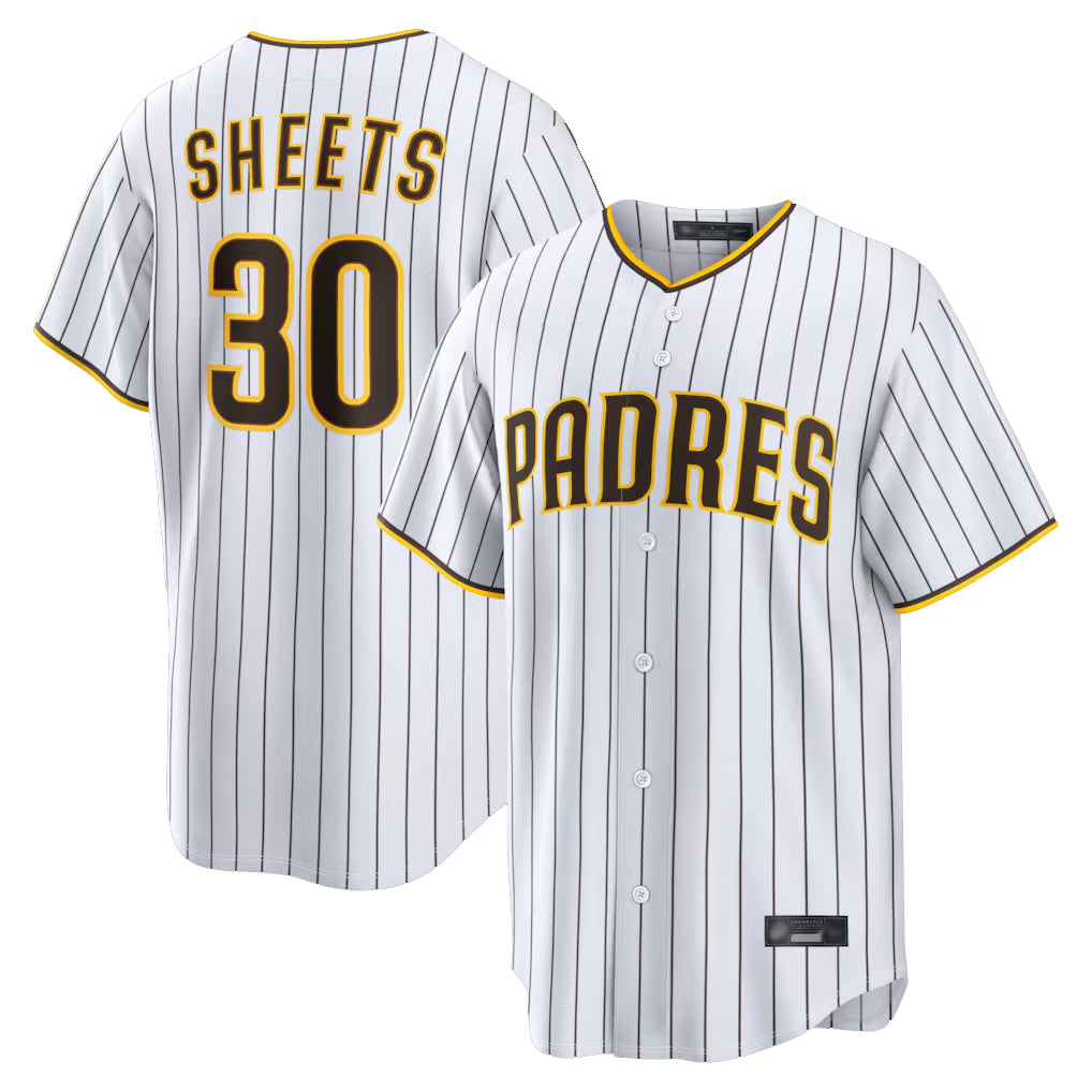 Blackjersey S.Diego Padres #30 Gavin Sheets Player White Home Limited Game Stitched Jerseys