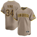 Blackjersey S.Diego Padres #34 Michael King Player Khaki Home Limited Stitched Jerseys