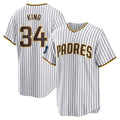 Blackjersey S.Diego Padres #34 Michael King Player White Home Game Stitched Jerseys