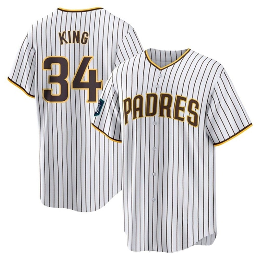 Blackjersey S.Diego Padres #34 Michael King Player White Home Game Stitched Jerseys