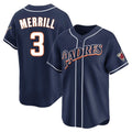 Blackjersey S.Diego Padres #3 Jackson Merrill Player Navy Cooperstown Collection Limited Home Stitched Jerseys
