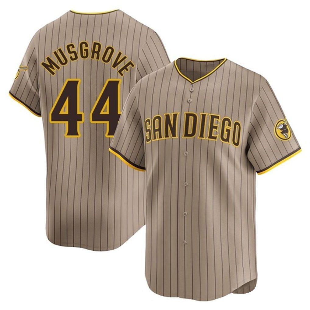 Blackjersey S.Diego Padres #44 Joe Musgrove Player Khaki Home Limited Stitched Jerseys