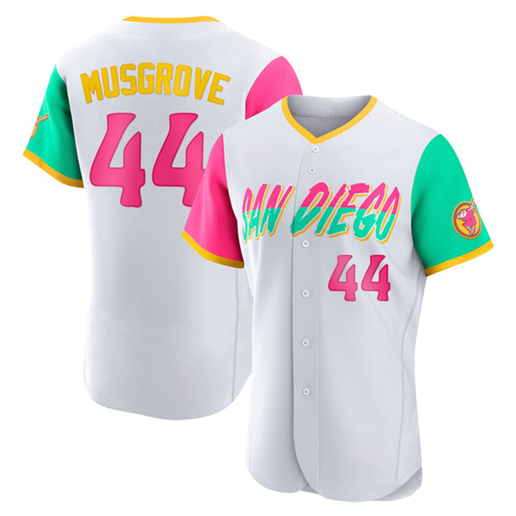 Blackjersey S.Diego Padres #44 Joe Musgrove Player White City Connect Home Limited Elite Stitched Jerseys