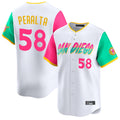 Blackjersey S.Diego Padres #58 Wandy Peralta Player White City Connect Home Limited Stitched Jerseys