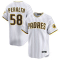 Blackjersey S.Diego Padres #58 Wandy Peralta Player White Limited Home Stitched Jerseys