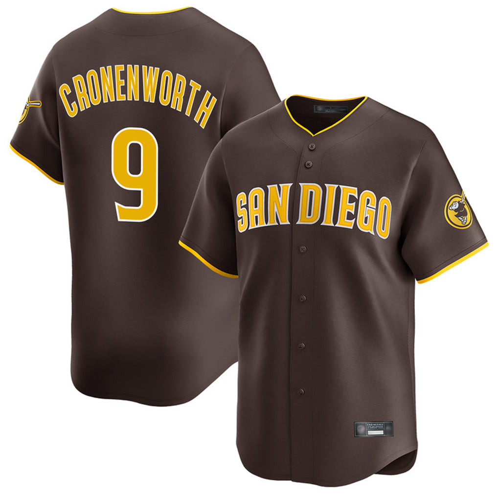 Blackjersey S.Diego Padres #9 Jake Cronenworth Player Brown Home Limited Stitched Jerseys