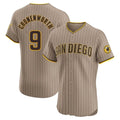 Blackjersey S.Diego Padres #9 Jake Cronenworth Player Khaki Home Limited Elite Stitched Jerseys