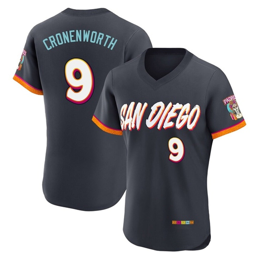 Blackjersey S.Diego Padres #9 Jake Cronenworth Player Obsidian 2026 City Connect Home Limited Elite T-shirt Stitched Jerseys