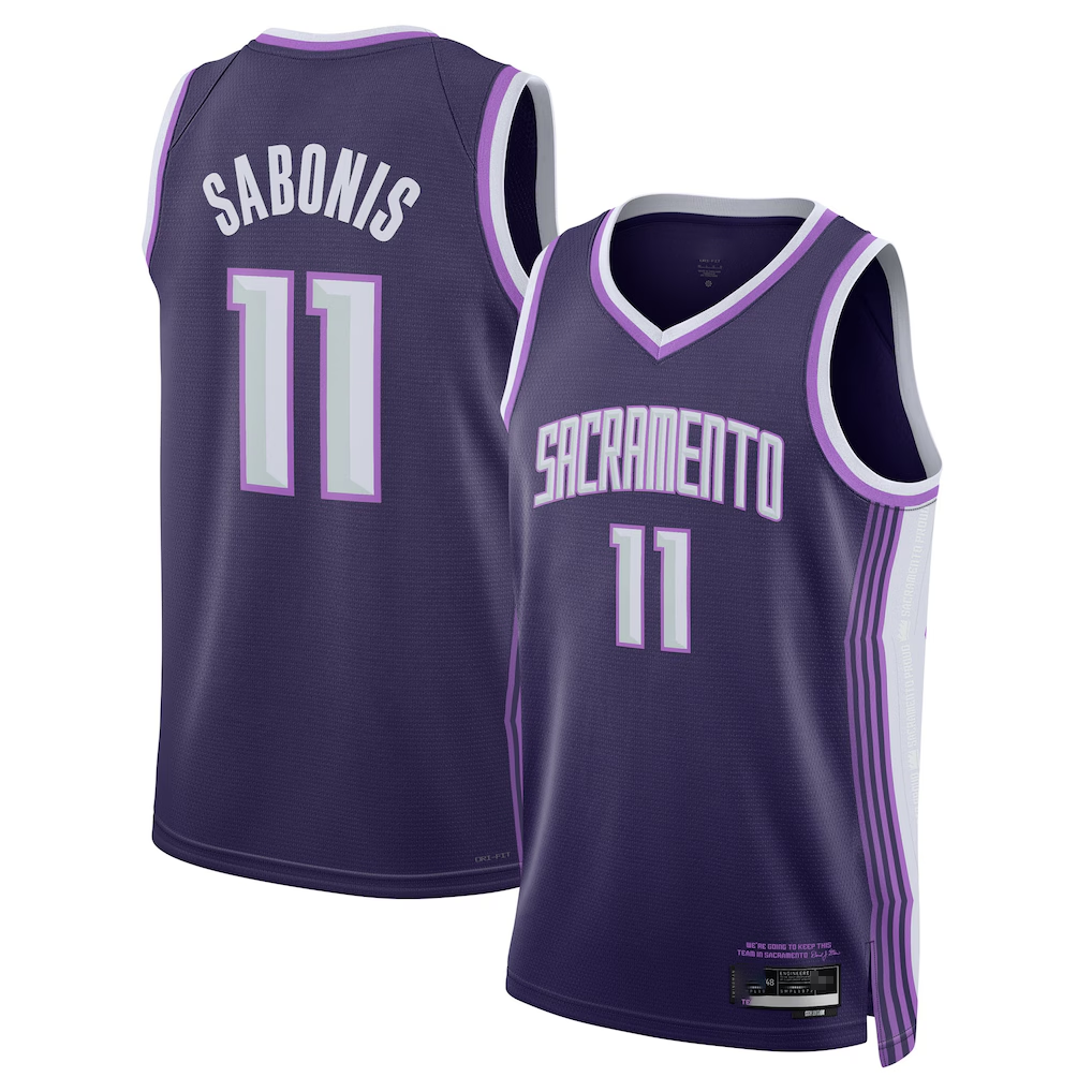 Blackjersey S.Kings #11 Domantas Sabonis Purple 202526 Swingman Jerseys - City Edition
