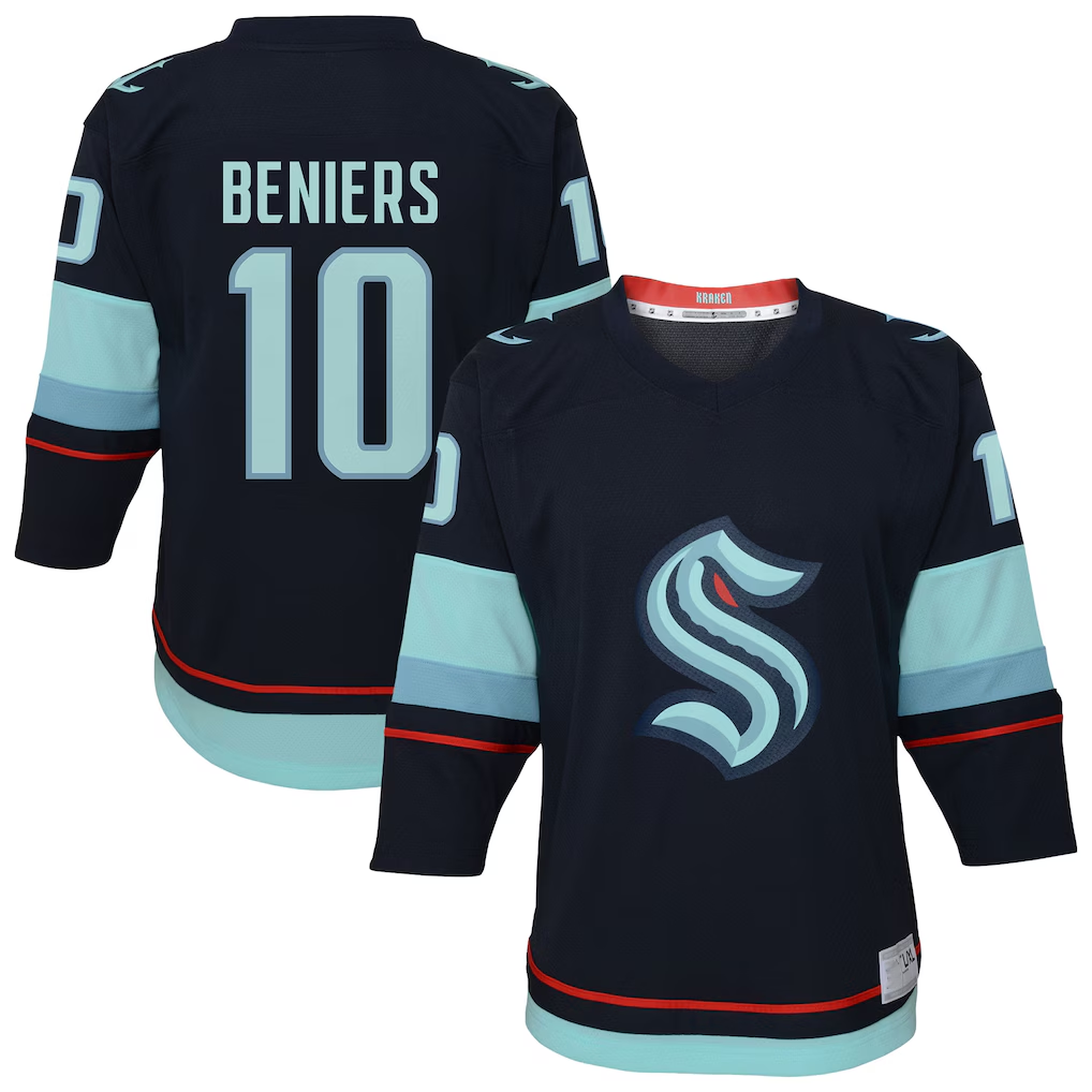 Blackjersey S.Kraken #10 Matty Beniers Navy Alternate Replica Player Jerseys
