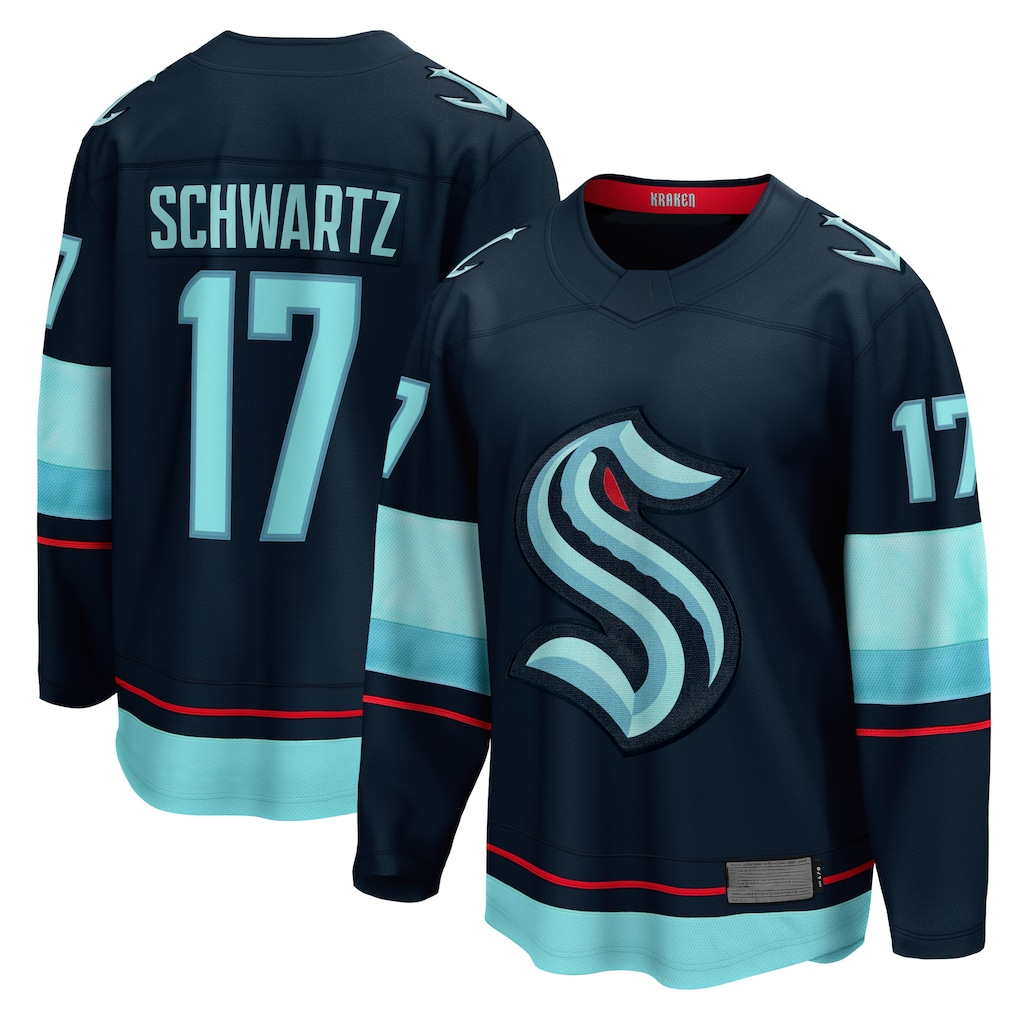 Blackjersey S.Kraken #17 Jaden Schwartz Navy Home Breakaway Player Jerseys