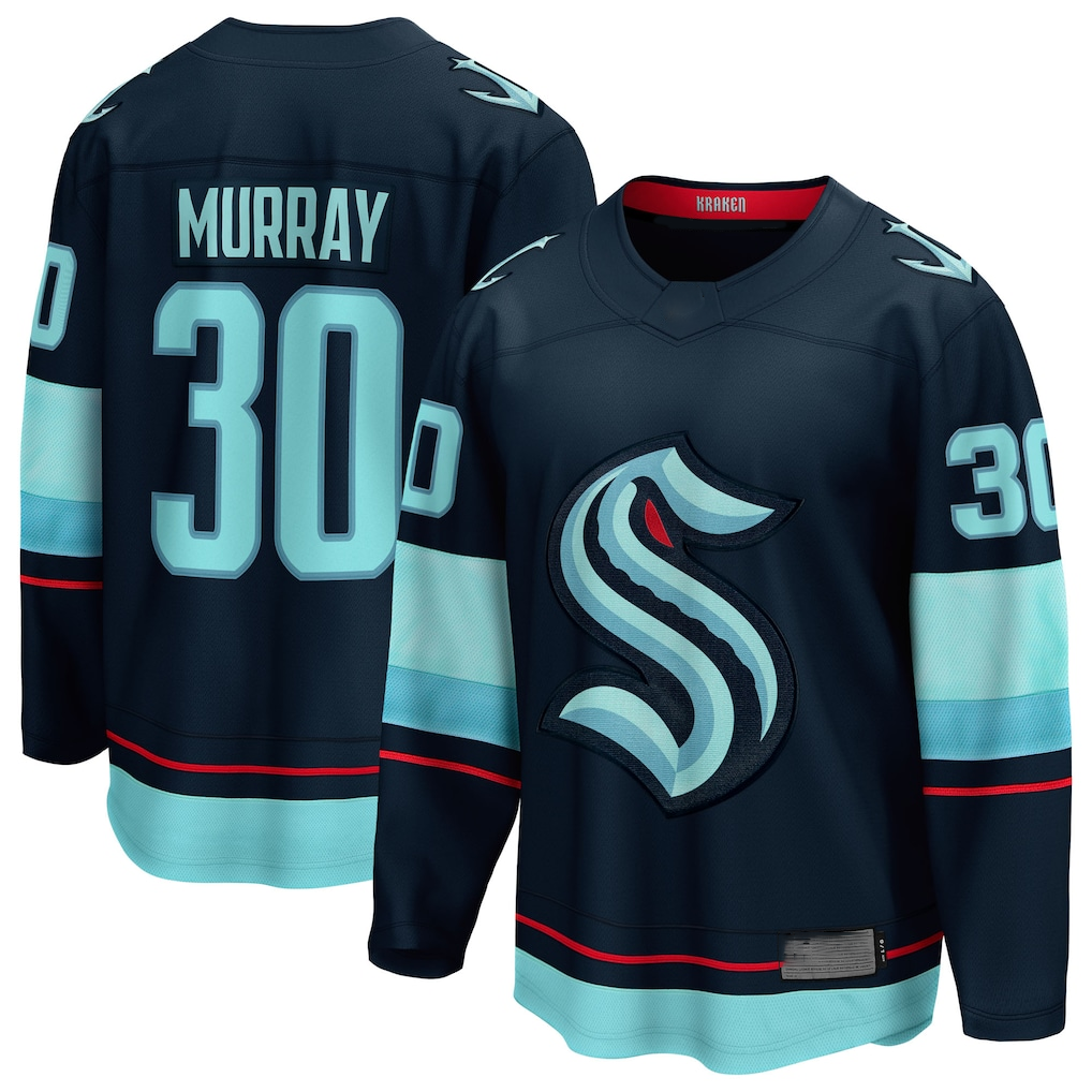 Blackjersey S.Kraken #30 Matt Murray Deep Sea Blue Home Breakaway Jerseys