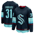 Blackjersey S.Kraken #31 Philipp Grubauer Navy Home Breakaway Player Jerseys