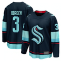 Blackjersey S.Kraken #3 Will Borgen Deep Sea Blue Home Breakaway Player Jerseys