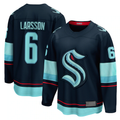 Blackjersey S.Kraken #6 Adam Larsson Deep Sea Blue Home Breakaway Player Jerseys