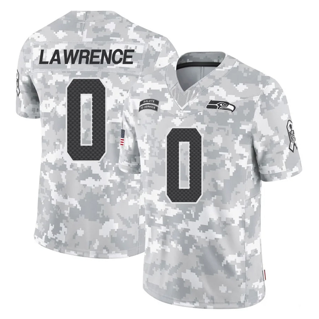 Blackjersey  S.Seahawks #0 DeMarcus Lawrence Player Arctic Camo Limited Salute To Service Home Game Stitched Jerseys
