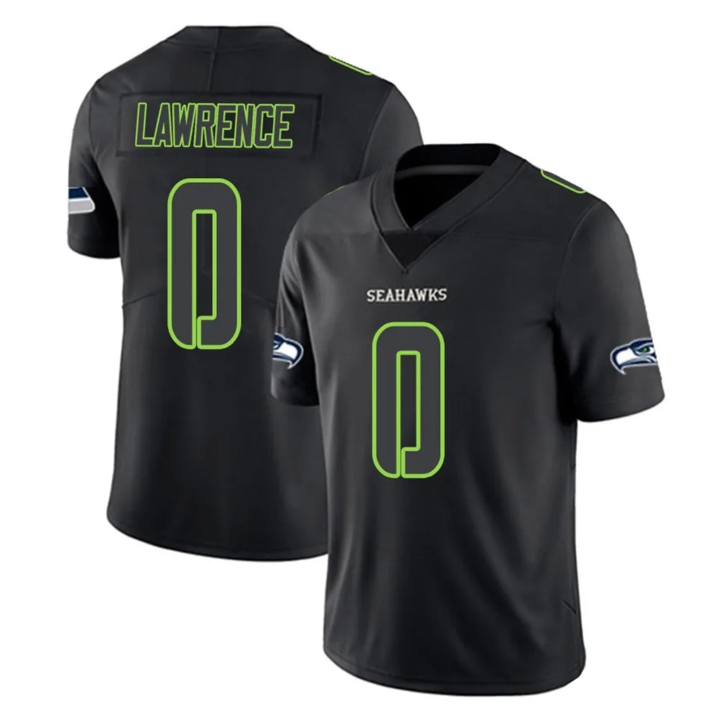 Blackjersey  S.Seahawks #0 DeMarcus Lawrence Player Black Impact Limited Home Game Stitched Jerseys