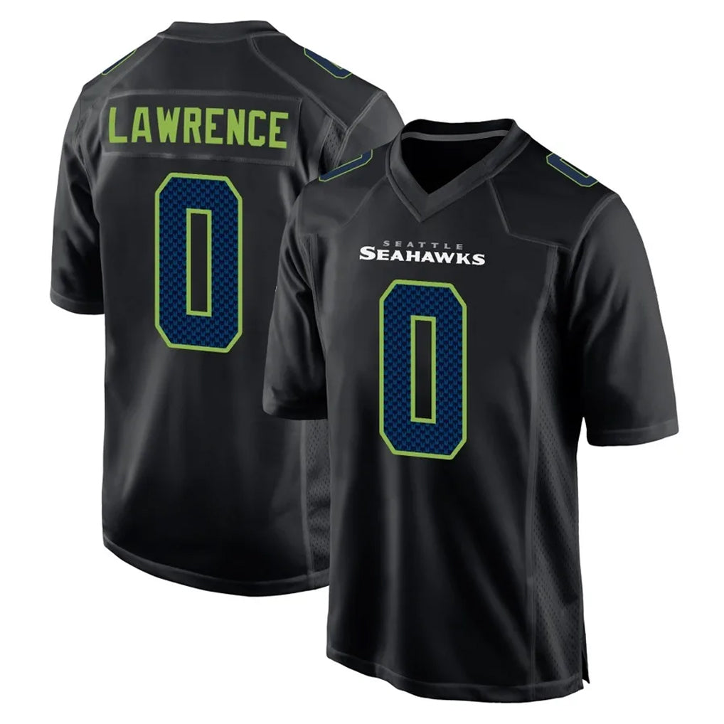 Blackjersey  S.Seahawks #0 DeMarcus Lawrence Player Black Limited Fashion Home Game Stitched Jerseys