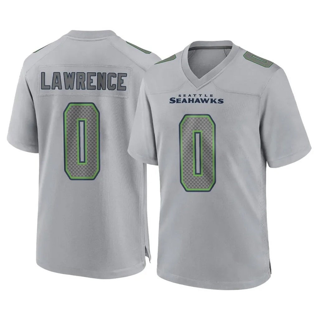 Blackjersey  S.Seahawks #0 DeMarcus Lawrence Player Gray Atmosphere Fashion Home Game Stitched Jerseys
