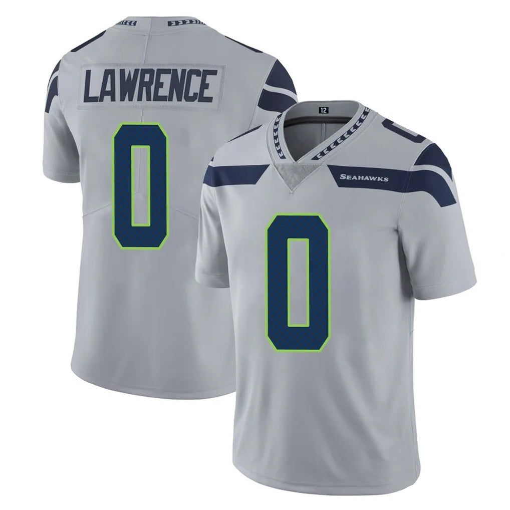 Blackjersey  S.Seahawks #0 DeMarcus Lawrence Player Gray Limited Vapor Untouchable Home Game Stitched Jerseys
