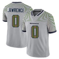 Blackjersey S.Seahawks #0 DeMarcus Lawrence Player Grey Limited 2025 Rivalries Collection Home Game Stitched Jerseys