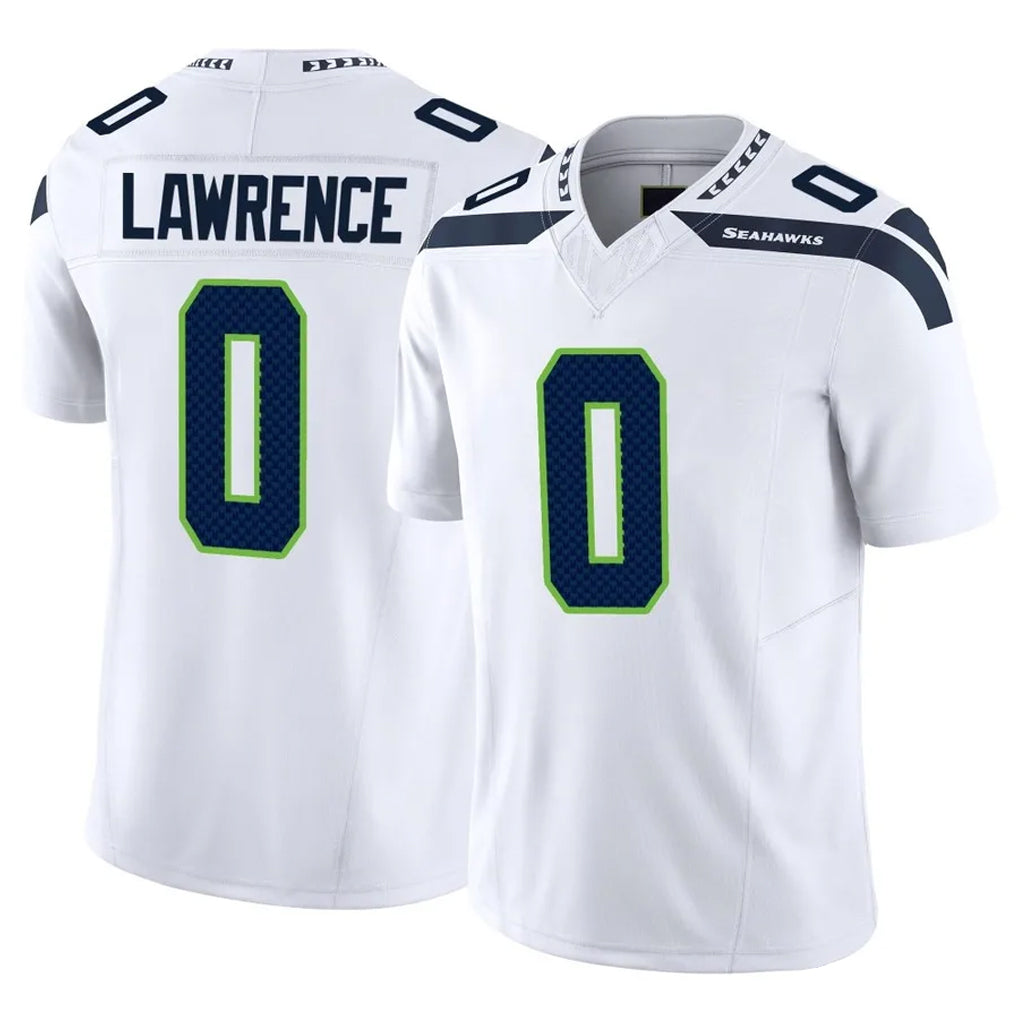 Blackjersey S.Seahawks #0 DeMarcus Lawrence Player White Limited Vapor F.U.S.E. Home Game Stitched Jerseys