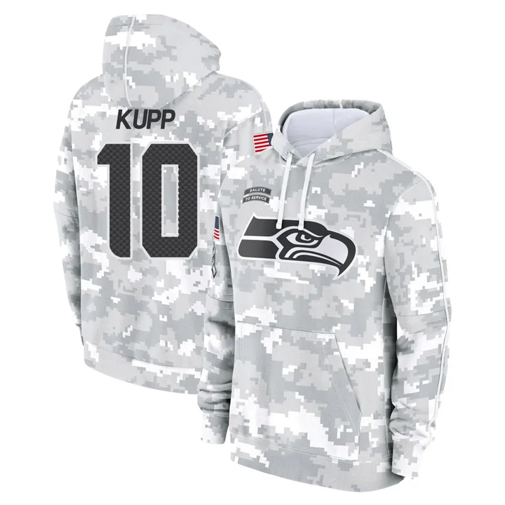 Blackjersey S.Seahawks #10 Cooper Kupp Player Arctic Camo Limited Salute to Service Pullover Hoodies Game Stitched Jerseys