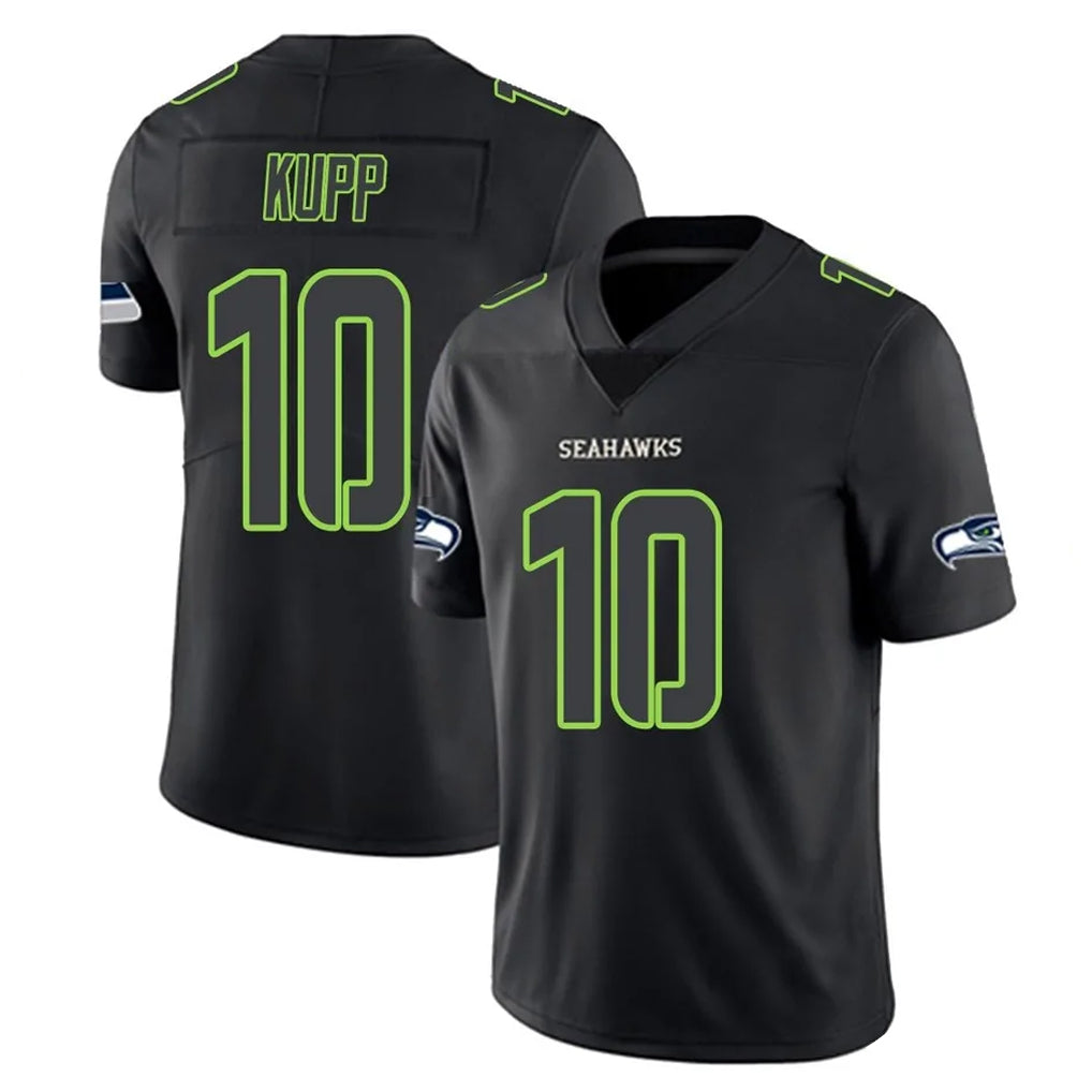 Blackjersey S.Seahawks #10 Cooper Kupp Player Black Impact Limited Home Game Stitched Jerseys