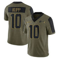 Blackjersey S.Seahawks #10 Cooper Kupp Player Olive Salute To Service Limited Game Stitched Jerseys