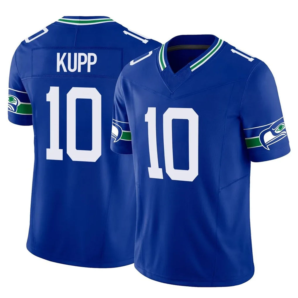 Blackjersey S.Seahawks #10 Cooper Kupp Player Royal Limited Throwback Vapor F.U.S.E. Home Game Stitched Jerseys