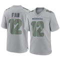Blackjersey S.Seahawks #12 12th Fan Player Gray Atmosphere Fashion Home Game Stitched Jerseys