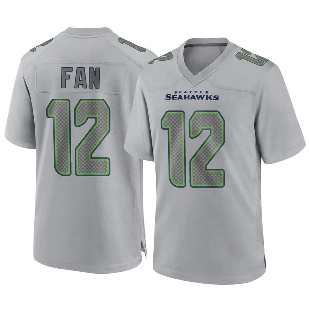 Blackjersey S.Seahawks #12 12th Fan Player Gray Atmosphere Fashion Home Game Stitched Jerseys