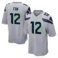 Blackjersey S.Seahawks #12 12th Fan Player Gray Home Game Stitched Jerseys