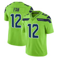 Blackjersey S.Seahawks #12 12th Fan Player Green Limited Color Rush Home Game Stitched Jerseys