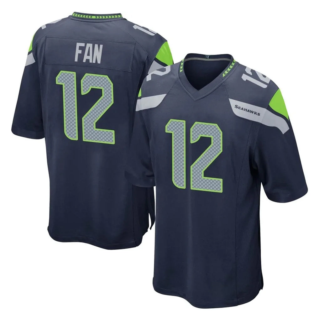 Blackjersey S.Seahawks #12 12th Fan Player Navy Home Game Stitched Jerseys
