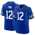 Blackjersey S.Seahawks #12 12th Fan Player Royal Throwback Home Game Stitched Jerseys