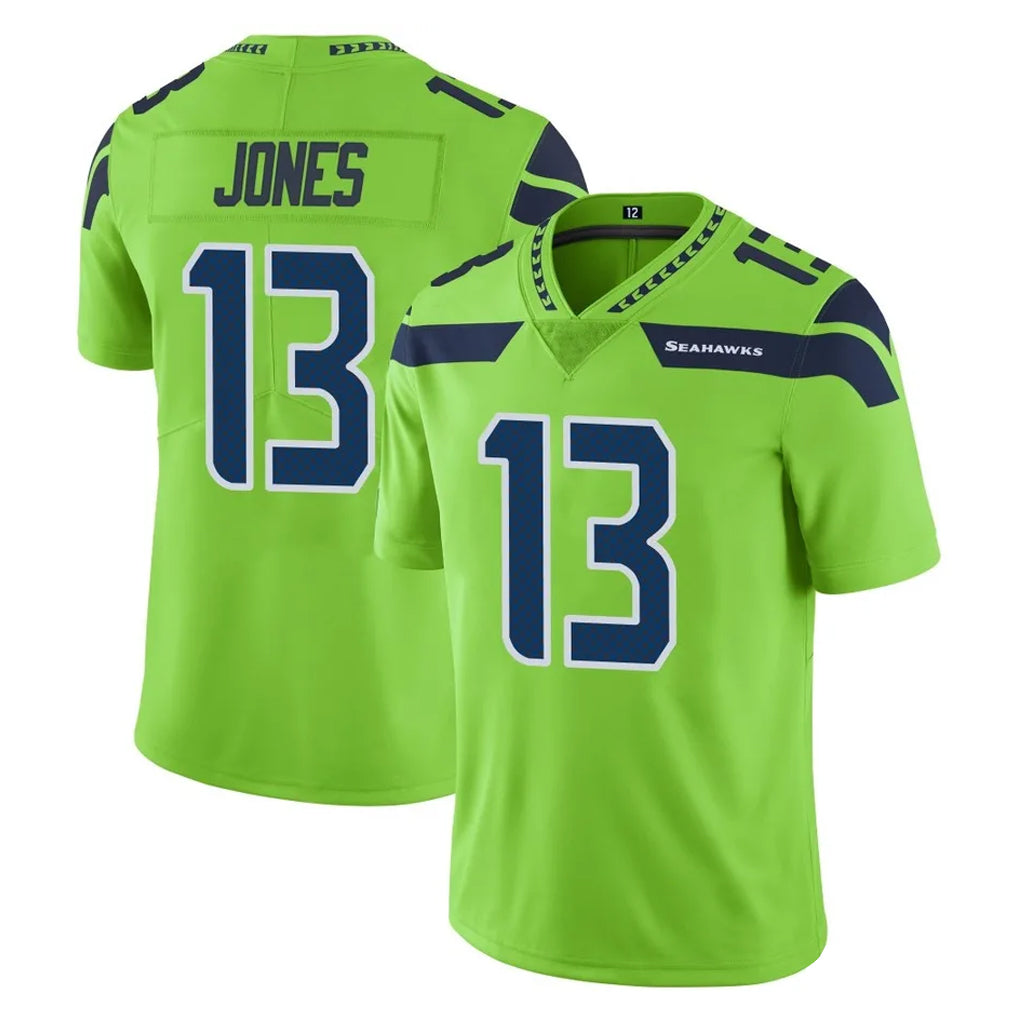 Blackjersey S.Seahawks #13 Ernest Jones IV Player Green Limited Color Rush Home Game Stitched Jerseys