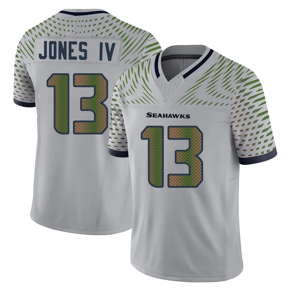 Blackjersey S.Seahawks #13 Ernest Jones IV Player Grey Limited 2025 Rivalries Collection Home Game Stitched Jerseys
