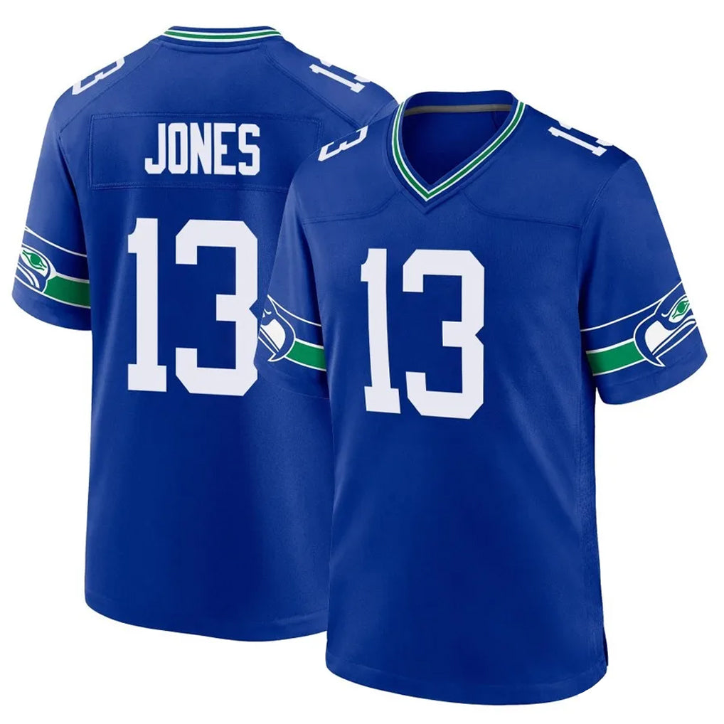 Blackjersey S.Seahawks #13 Ernest Jones IV Player Royal Throwback Home Game Stitched Jerseys