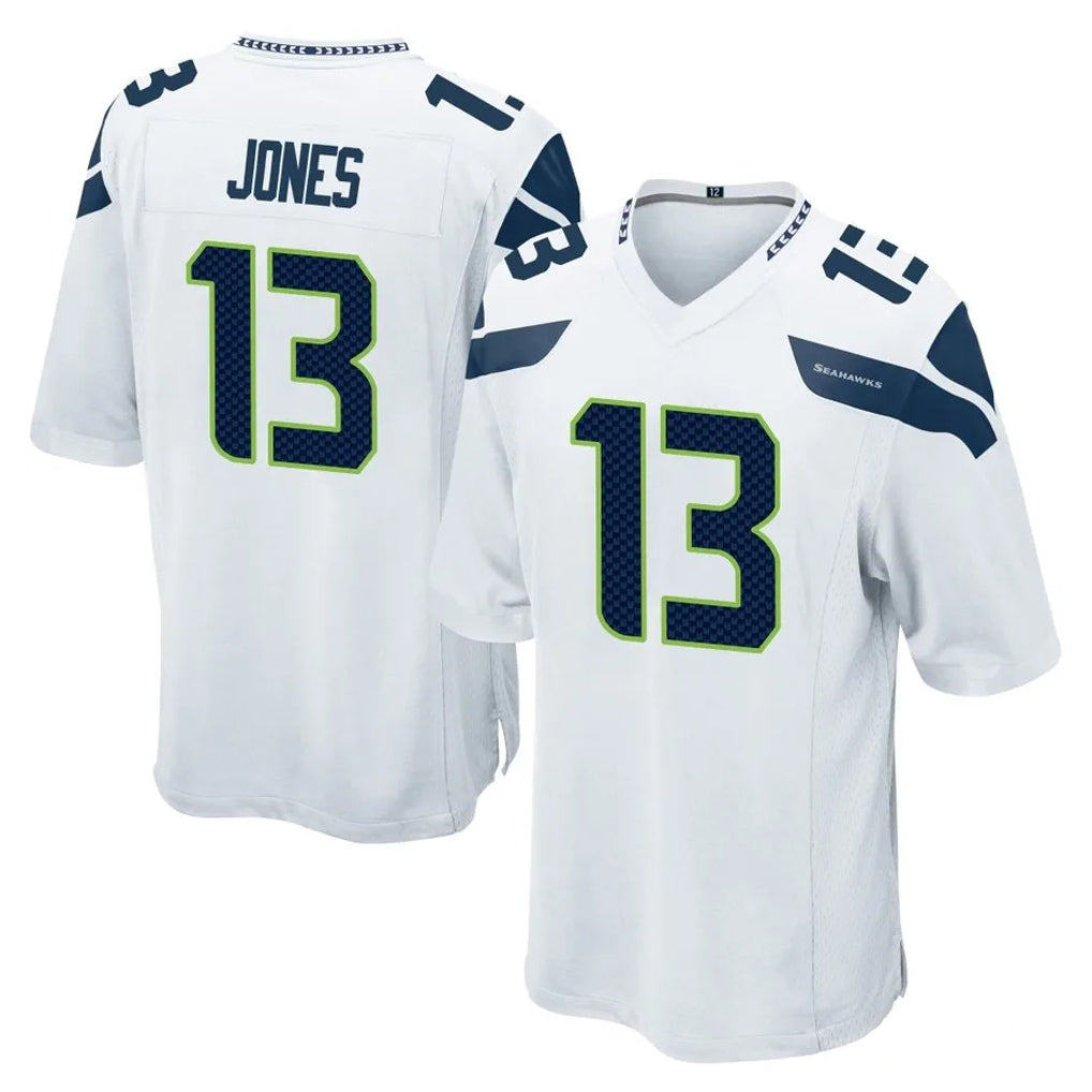 Blackjersey S.Seahawks #13 Ernest Jones IV Player White Home Game Stitched Jerseys