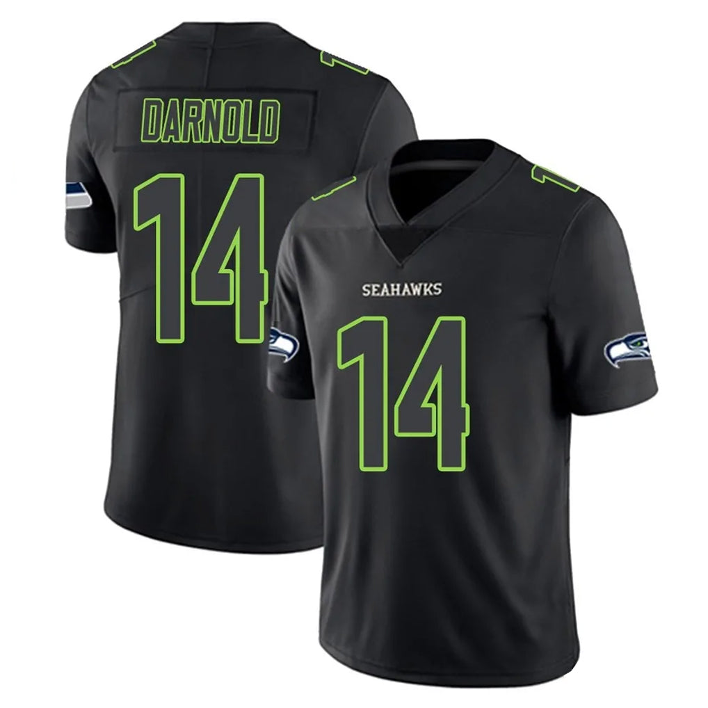 Blackjersey S.Seahawks #14 Sam Darnold Player Black Impact Limited Home Game Stitched Jerseys