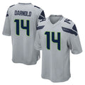 Blackjersey S.Seahawks #14 Sam Darnold Player Gray Home Game Stitched Jerseys