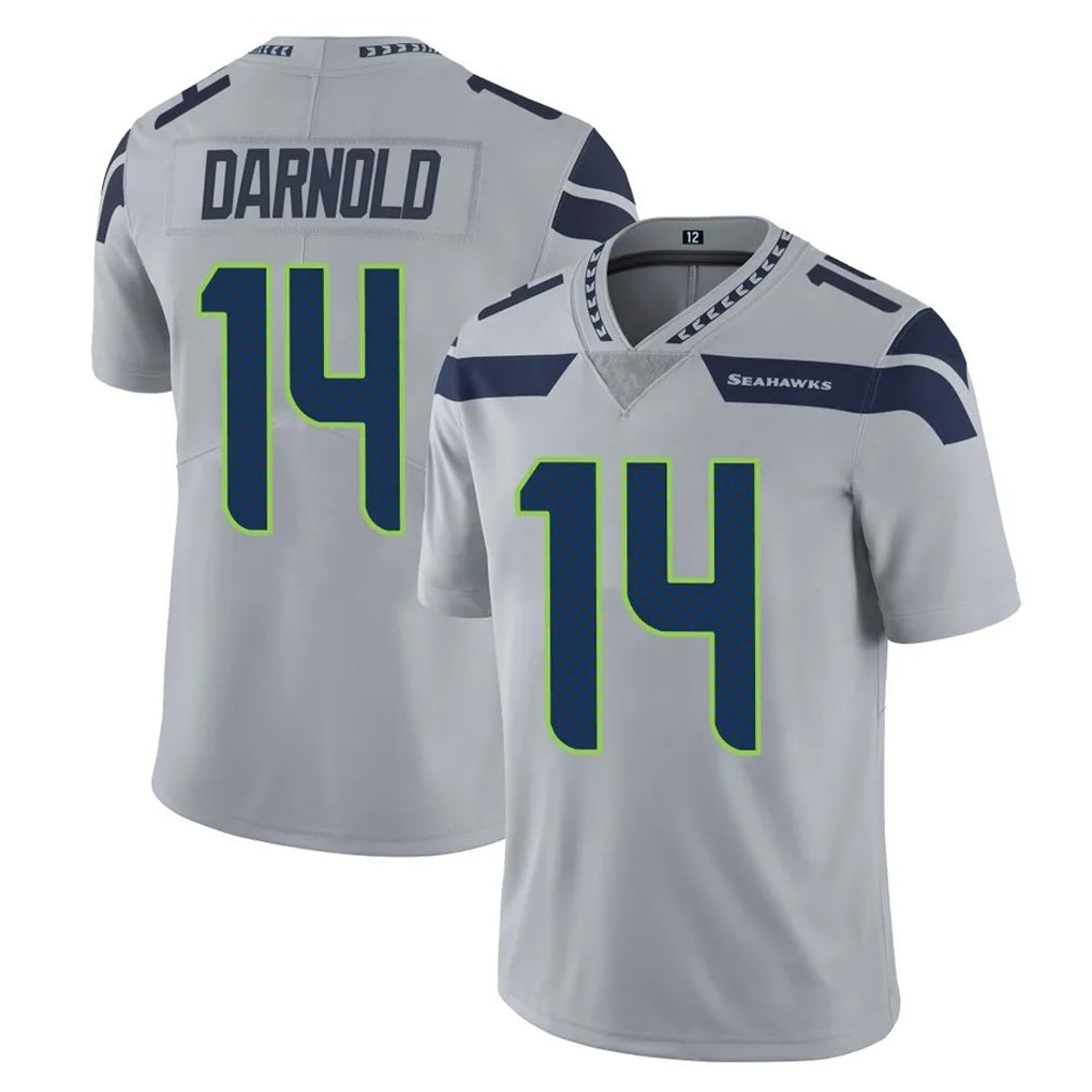 Blackjersey S.Seahawks #14 Sam Darnold Player Gray Limited Vapor Untouchable Home Game Stitched Jerseys